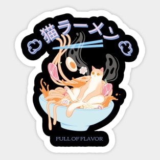 Neko Ramen Japanese Kawaii Cat Anime Sticker